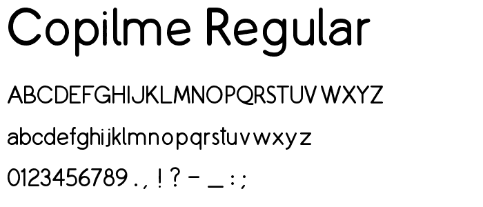 Copilme Regular font